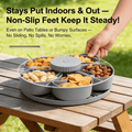 🎁Free Shipping！🍽️ Rotating 5-Compartment Snack Tray