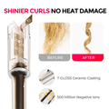 Free Shipping 🔥Automatic Rotating Curling Iron - Upgraded Long Barrel Curling Wand for Long Hair