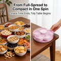 🎁🍽️ Rotating 5-Compartment Snack Tray