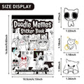 ✨Doodle Meme Sticker Book - 460 Hand Drawn Stickers for Journaling Express Your Mood & Internet Vibes