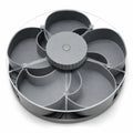 🎁Free Shipping！🍽️ Rotating 5-Compartment Snack Tray