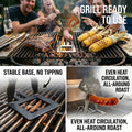 Stainless Steel Hot Dog Grilling Stand, Rust Resistant BBQ Sausage Holder Rack