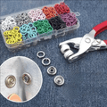 🔥HOT SALE 49% OFF✨100 pcs Invisible Colored Metal Buckle & Manual Pressure Pliers Kit