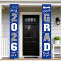 🎓Class of 2026 Graduation Banner | Congrats Grad Front Door Porch Decor for Graduation Party (✨Set of 2)