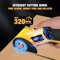 Cordless Electric Scissors: 3X Faster Rechargeable Rotary Cutter for Fabric, Cardboard, Leather & Carpet