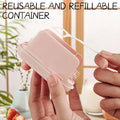Travel-sized storage case - features an automatic pop-up dispenser, portable and refillable