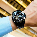 Watch for Men  Mechanical Fashion Casual Clock Luxury Stainless Steel Waterproof Luminous WristWatch Reloj Hombre