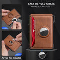 ✨Wallet for Men - with Pop Up Aluminum Case Money Clip Slim Leather Slots Credit Card Holder RFID Blocking Bifold Minimalist Wallet