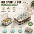 Pill Splitter Box-3-in-1 Medicine Cutter for 1/4 1/2 & 1/3 Doses