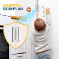 Aluminum Alloy 2-Pack Security Door Locks - Choose White/Black/Silver - Heavy-Duty Protection
